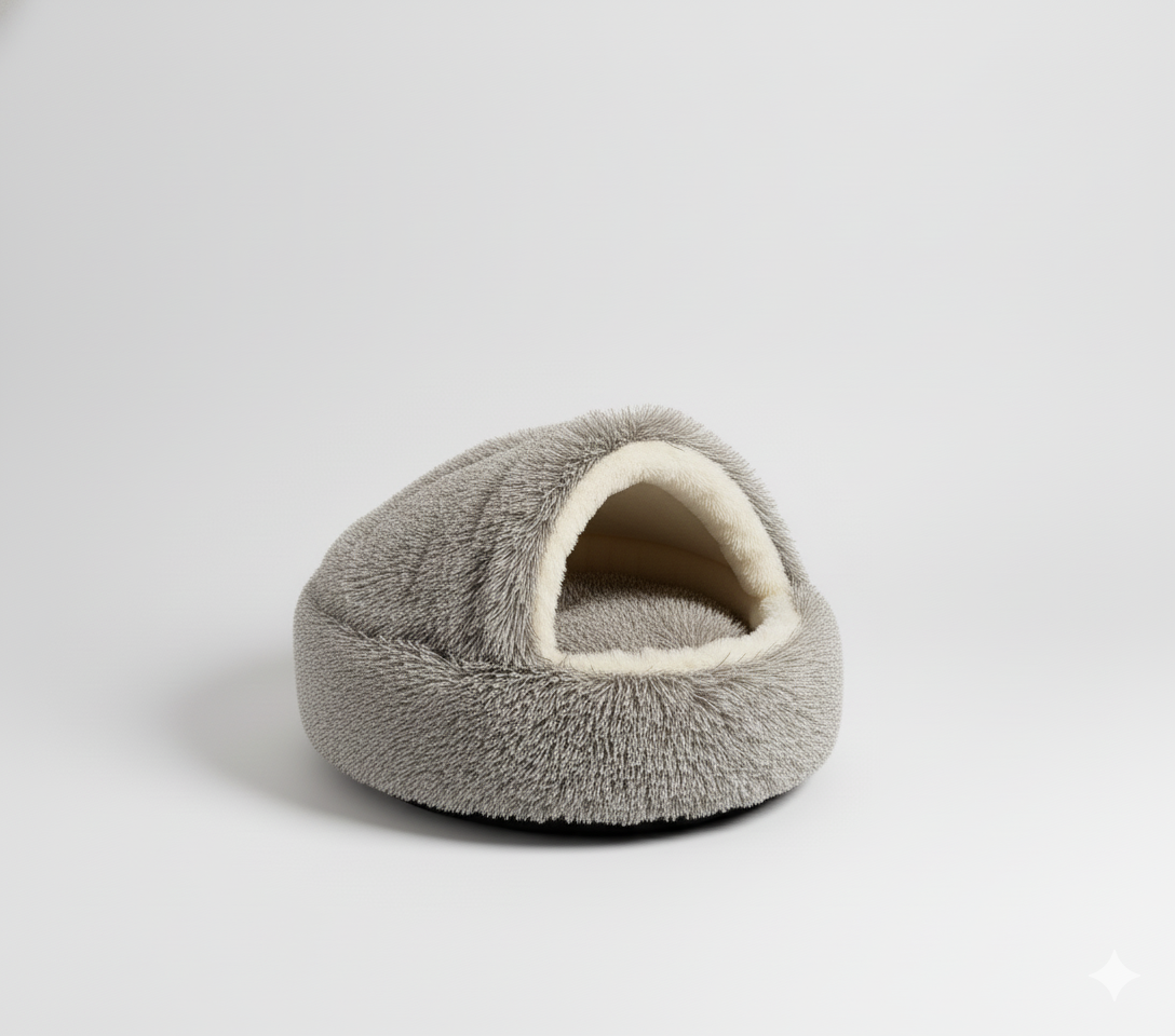 SnuggleHaven™ – Premium Winterbett für Katzen und Kleine Hunde