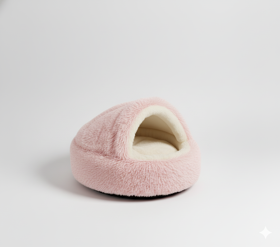 SnuggleHaven™ – Premium Winterbett für Katzen und Kleine Hunde